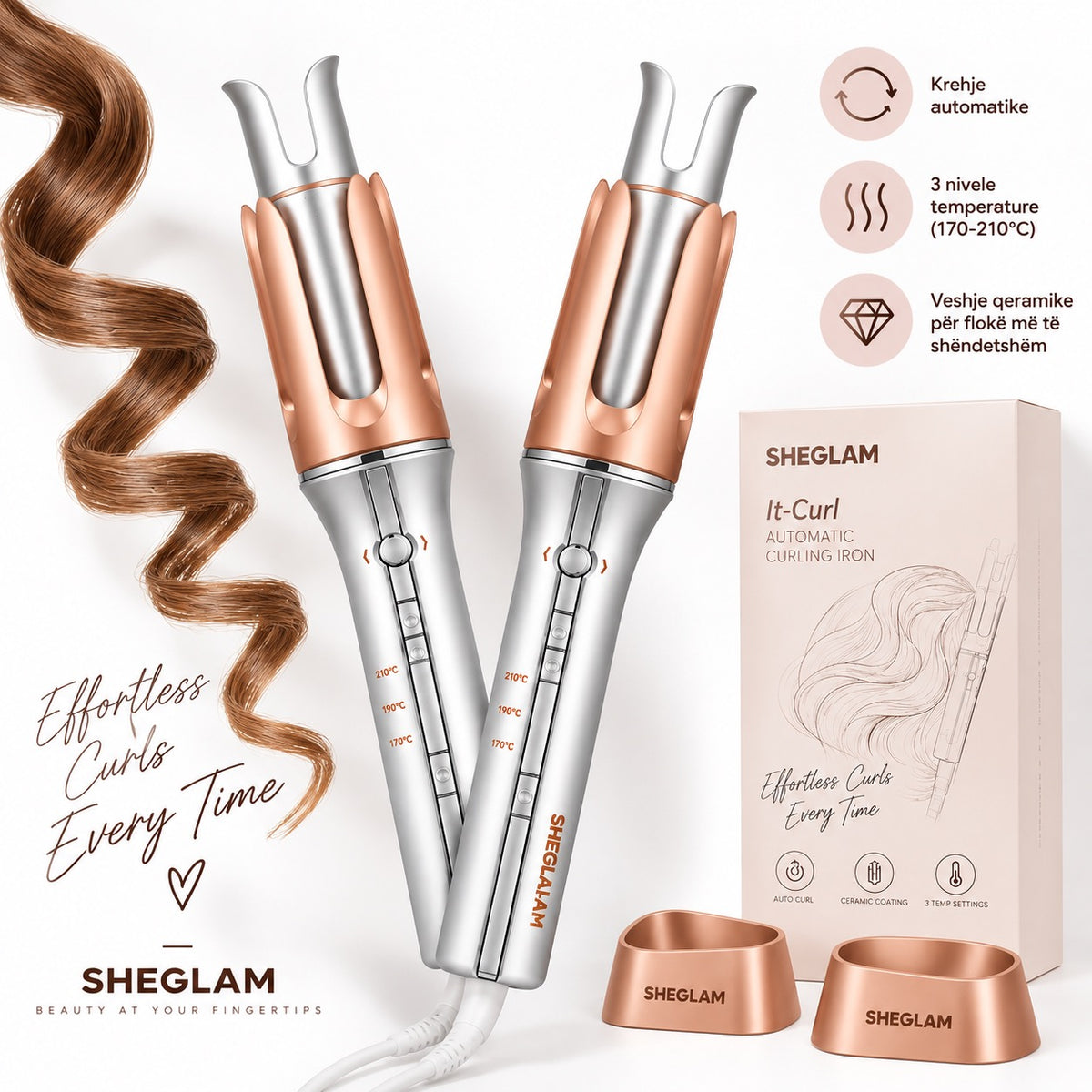 Kaçurrelues Automatik për Flokë SHEGLAM It-Curl 32mm